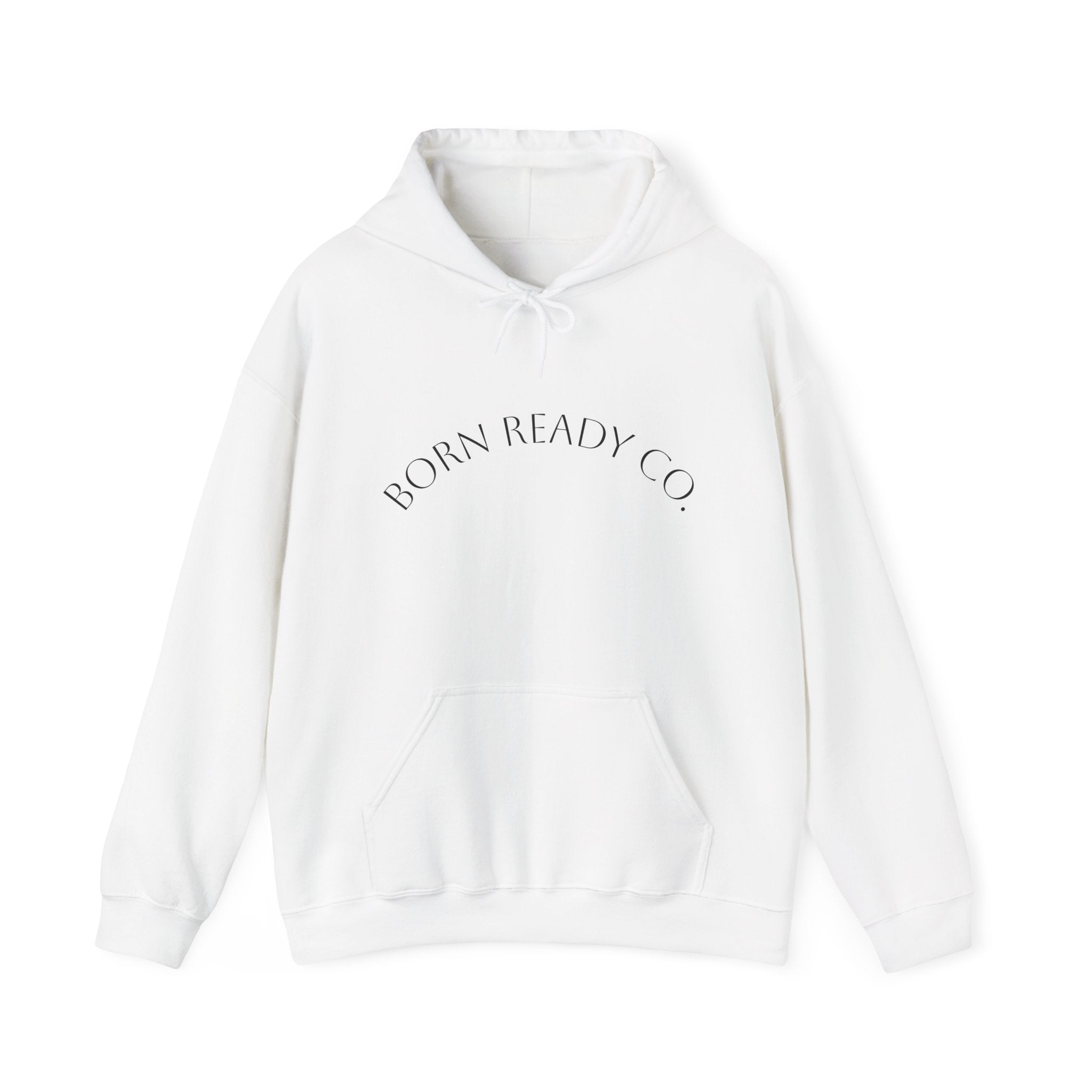 Born Ready Co. Skeleton Operator — Minimal Graphic White Pullover