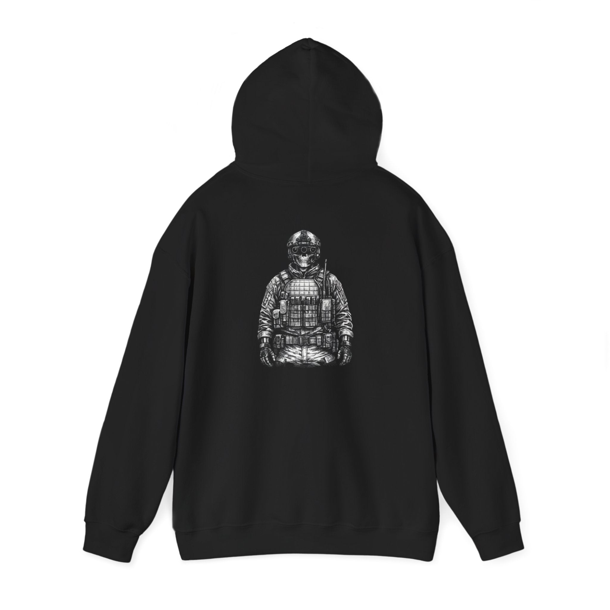 Born Ready Co. Skeleton Operator — Minimal Graphic White Pullover