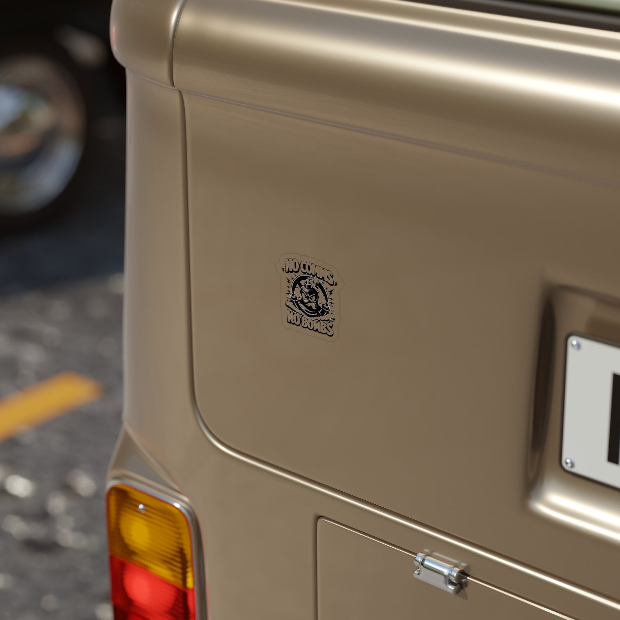 Transparent Outdoor Stickers, Die-Cut, 1pc